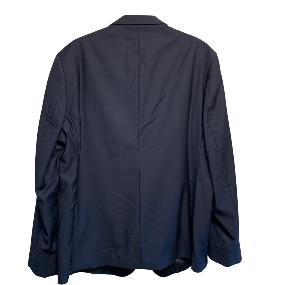 The BLK TUX Tuxedo Jacket 46R Navy Blue Merino Wool Tollegno 1900 Peak Lapel